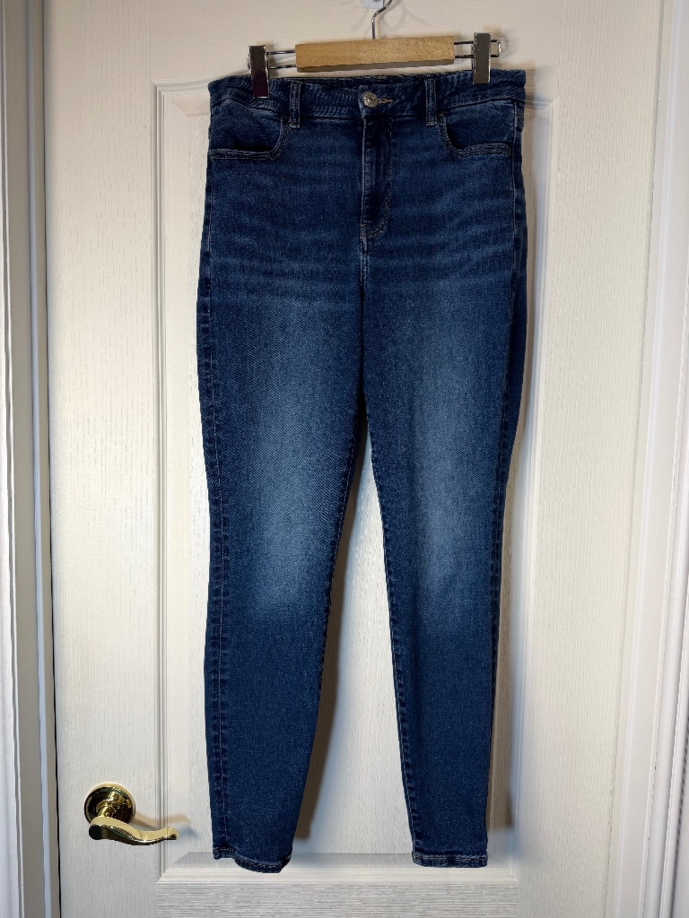 American Eagle Curvy Hi-Rise Jegging Women Size 8 Next Level Stretch Blue Skinny
